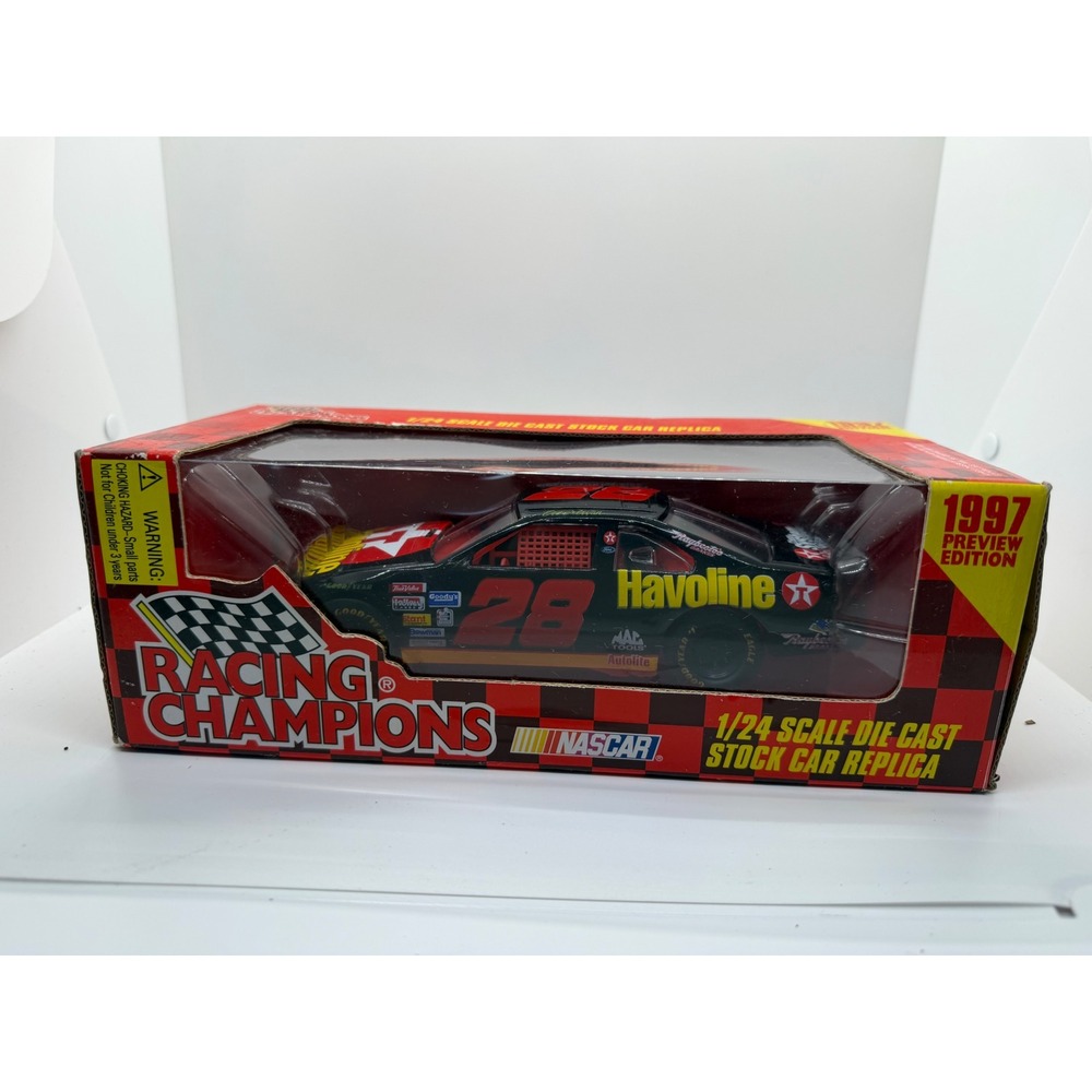 Racing Champions Ernie Irvan 28‎ Havoline 1997 1/24 Diecast Car Card Boxed